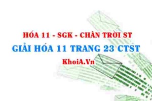 Giải Hóa 11 Chân trời Sáng tạo trang 23